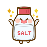 【栄養・栄養素】喜ぶ食塩さんのかわいいフリーイラスト